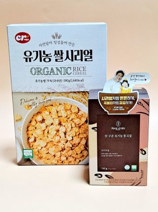 씨알푸드 유기농 쌀 시리얼 390g + 갓 구운 유기농 발아통곡물 150g — 5점을 준 리뷰어가 2021년 12월 올린 사용 사진
