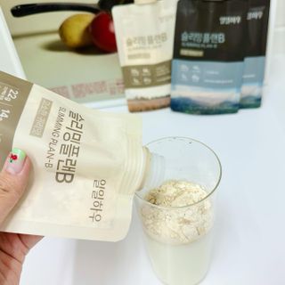 일일하우 슬리밍 플랜B 고소한 귀리맛, 진한 카카오맛 (체중조절식) — 5점을 준 리뷰어가 2023년 6월 올린 사용 사진