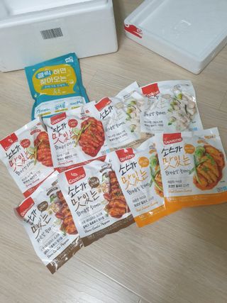 굽네몰 [굽네] 소스가 맛있는 닭가슴살 슬라이스 4종 — 5점을 준 리뷰어가 2021년 5월 올린 사용 사진