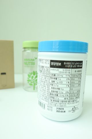 메이준뉴트리 유러피언 산양유 콜라겐 프로틴 — 5점을 준 리뷰어가 2021년 6월 올린 사용 사진