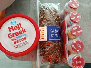 덴마크 *[구매평]하이(Hej!) 브랜드 패키지(요구르트, 그릭요거트) — 5점을 준 리뷰어가 2025년 9월 올린 사용 사진