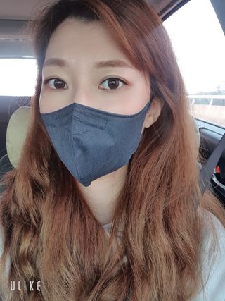 애니가드 셋업마스크 4컬러 각 10매입 [크리미베이지, 캐시미어로즈, 초콜렛브라운, 미드나잇네이비] — 5점을 준 리뷰어가 2022년 2월 올린 사용 사진
