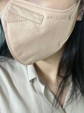 애니가드 셋업메베마스크 (대형 4컬러 + 중형 4컬러) — 5점을 준 리뷰어가 2022년 3월 올린 사용 사진