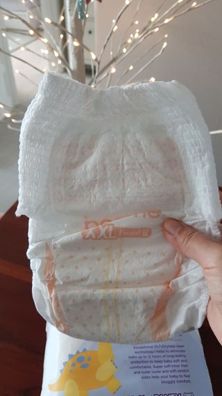 오브맘 밤 프리미엄 아기 기저귀 팬티형 밴드형 — 5점을 준 리뷰어가 2021년 1월 올린 사용 사진