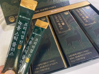 서울약사신협_프리미엄 진 녹용스틱 플러스10g x 30포 — 5점을 준 리뷰어가 2021년 7월 올린 사용 사진