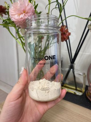 프로티원 단백질쉐이크 곡물맛 2주분 1통+보틀 — 5점을 준 리뷰어가 2021년 4월 올린 사용 사진