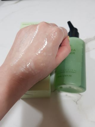 프리마인 메이크업과 들뜨는 각질까지 한방에 깐달걀로! 순하기까지한 셀베이스 그린티클렌저(200ml) — 5점을 준 리뷰어가 2023년 4월 올린 사용 사진