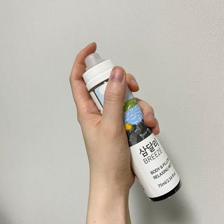 제주인디 삼달리 브리즈 바디&필로우 릴렉싱 미스트 제주 하귤 — 4.5점을 준 리뷰어가 2023년 2월 올린 사용 사진