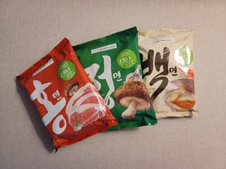 [풀무원] 자연은맛있다 정면, 백면, 홍면  세트 — 5점을 준 리뷰어가 2021년 4월 올린 사용 사진