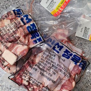 찐신선 한끼한팩 미국 냉동 목살 & 네덜란드 냉동 삼겹살 SET — 5점을 준 리뷰어가 2021년 11월 올린 사용 사진