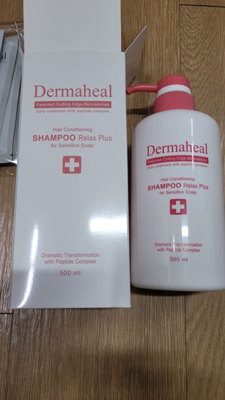 더마힐 헤어 컨디셔닝 샴푸 500ml 3종 중 택1 — 4점을 준 리뷰어가 2021년 4월 올린 사용 사진