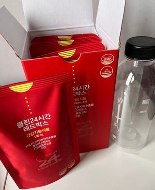 클린24시간 레드박스 1BOX(5포) + 전용보틀(500ml) — 5점을 준 리뷰어가 2024년 3월 올린 사용 사진