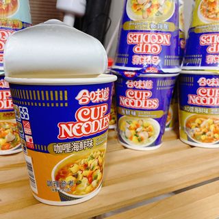 NISSIN 닛신 컵누들  4종 - 씨푸드오리지날, 씨푸드 스파이시, 씨푸드 커리, 씨푸드 XO소스 — 3.5점을 준 리뷰어가 2022년 5월 올린 사용 사진
