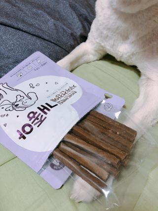 My Pet Care 천연단백질 치아건강에 개좋아 — 5점을 준 리뷰어가 2021년 2월 올린 사용 사진