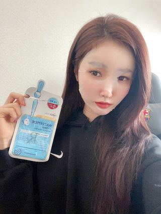 메디힐 올리브영 1등 마스크팩 워터마이드팩 2매 + 티트리팩 2매 기획세트 — 5점을 준 리뷰어가 2021년 3월 올린 사용 사진