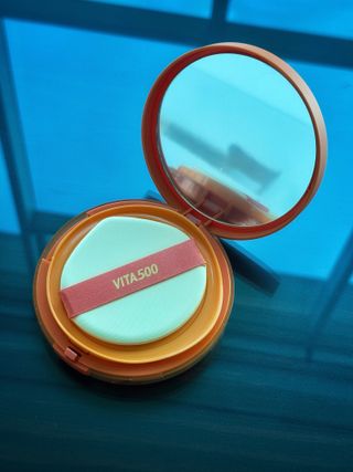 광동생활건강 MF[광동] 비타500✨주름개선·미백·SPF50+🌞퍼펙트쉴드 빅 선쿠션 본품 — 5점을 준 리뷰어가 2024년 5월 올린 사용 사진