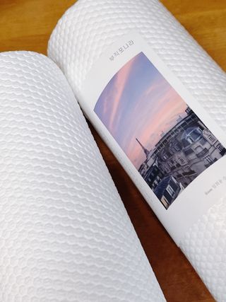 부직포나라 중금속유해물질ZERO 뜯어쓰는 주방 일회용수세미 60매 2매 — 4.5점을 준 리뷰어가 2022년 10월 올린 사용 사진