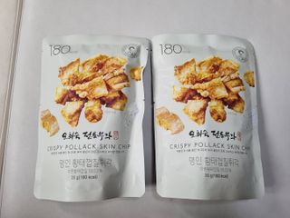 오희숙 전통부각 명인 찹쌀김부각, 찹쌀다시마부각, 황태껍질튀각 총 6봉 — 5점을 준 리뷰어가 2021년 6월 올린 사용 사진