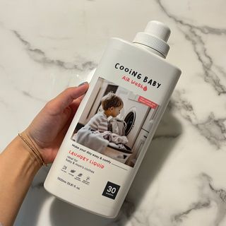 쿠잉베이비 에어워시 세탁세제,섬유유연제 1L — 5점을 준 리뷰어가 2023년 2월 올린 사용 사진