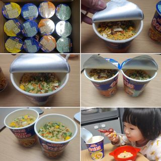NISSIN 닛신 컵누들  4종 - 씨푸드오리지날, 씨푸드 스파이시, 씨푸드 커리, 씨푸드 XO소스 — 5점을 준 리뷰어가 2022년 3월 올린 사용 사진