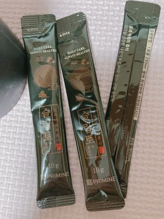 프리마인 자체 기업부설 연구소에서 찾아낸 건강한 수면의 비밀.  슬립토 플러스 30포 — 4점을 준 리뷰어가 2021년 10월 올린 사용 사진