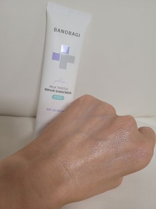 바노바기 코스메틱 바노바기 밀크씨슬 리페어 시카 폼 클렌저 플러스 120ml + 선스크린 플러스 50ml — 5점을 준 리뷰어가 2023년 8월 올린 사용 사진