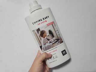 쿠잉베이비 에어워시 세탁세제,섬유유연제 1L — 5점을 준 리뷰어가 2023년 2월 올린 사용 사진