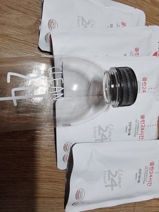 클린24시간 1BOX(5포) + 전용보틀(500ml) — 5점을 준 리뷰어가 2022년 7월 올린 사용 사진