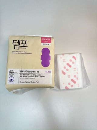 N[템포] 템포 패드 내추럴 순면 생리대 SET(중형 슬림 + 대형 + 라이너) — 5점을 준 리뷰어가 2024년 2월 올린 사용 사진