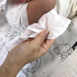 킨도 아기 물티슈 골드 일반형 — 5점을 준 리뷰어가 2021년 12월 올린 사용 사진