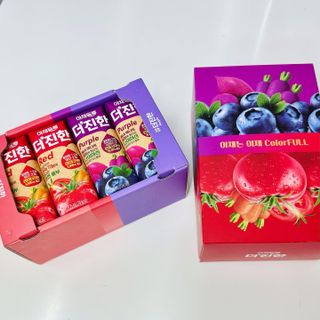 [롯데칠성] 야채듬뿍 더'진한 [롯데칠성] 야채는 이제 COLORFULL! 야채듬뿍  더 진한 레드 4개 +퍼플 4개 (총 8개) — 5점을 준 리뷰어가 2023년 6월 올린 사용 사진