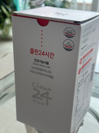 클린24시간 1BOX(5포) + 전용보틀(500ml) — 3.5점을 준 리뷰어가 2023년 8월 올린 사용 사진