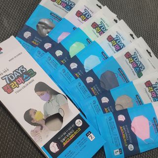 건강누리인터내셔날 (마스크 특집) 7DAYS 컬러마스크 (컬러7매)+ KMC 프리미엄 덴탈마스크(50매) — 5점을 준 리뷰어가 2022년 7월 올린 사용 사진