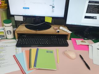리훈 언제든지 필요한 기본 아이템 아무노트 4권세트+저점도펜[색상랜덤배송] — 5점을 준 리뷰어가 2021년 3월 올린 사용 사진
