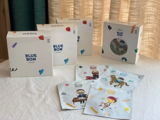 [블루 본 아이노우] 유아용 컬러마스크 40 PCS SET 2중 택 1 — 5점을 준 리뷰어가 2021년 5월 올린 사용 사진