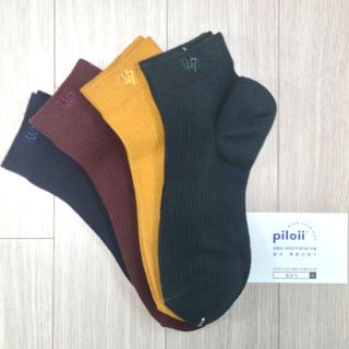 [사이즈가 있는 양말 필로이] 남/여 골지 발목 양말 4족 세트 남【S, M, L, XL】여【S, M, L】_컬러 랜덤 — 5점을 준 리뷰어가 2022년 6월 올린 사용 사진