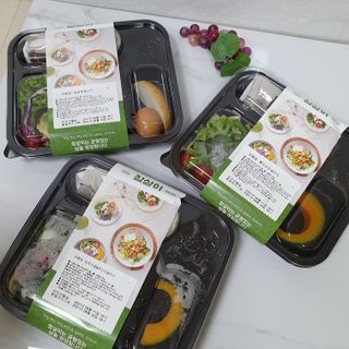 참살이도시락 작심삼일 샐러드도시락 3개 맛보기 새벽배송 또는 택배배송 — 5점을 준 리뷰어가 2021년 8월 올린 사용 사진