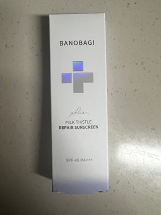 바노바기 코스메틱 바노바기 밀크씨슬 리페어 시카 선스크린 플러스 50ml — 5점을 준 리뷰어가 2023년 3월 올린 사용 사진