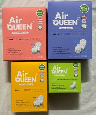 에어퀸 뉴브레스 유기농 생리대 4종 (팬티라이너 20P + 중형 10P + 대형 10P + 오버나이트 8P)_체험단 2차 — 4.5점을 준 리뷰어가 2024년 11월 올린 사용 사진
