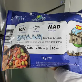 [테이스티나인][레디잇x부루마불] 감바스 뇨끼 460g — 5점을 준 리뷰어가 2022년 5월 올린 사용 사진