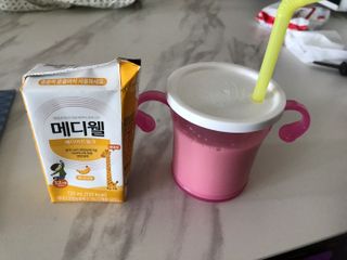 메디웰 페디아드링크 미니 바나나맛 — 5점을 준 리뷰어가 2022년 8월 올린 사용 사진