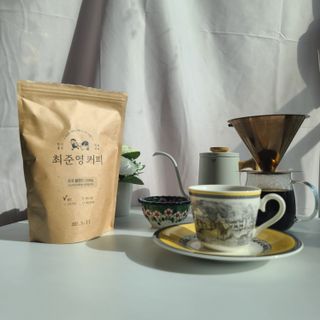 소담스퀘어 상암 최준영 커피 초코 블렌드(홀빈/드립분쇄 택 1) — 5점을 준 리뷰어가 2022년 11월 올린 사용 사진
