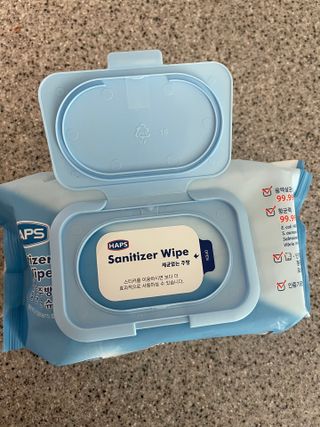 햅스 세균없는 주방 대형 2팩, HAPS sanitizer wipe — 5점을 준 리뷰어가 2022년 1월 올린 사용 사진