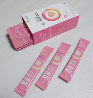인디닥터 면역 생생 핑크 이뮨 젤리 + 타이탄 BCAA 프로틴 젤리스틱 — 5점을 준 리뷰어가 2022년 4월 올린 사용 사진