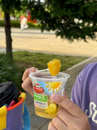 돌 MF[Dole] 파인애플컵/망고컵/복숭아컵 198g 6입X1박스 (맛 1가지 랜덤 발송) — 5점을 준 리뷰어가 2024년 5월 올린 사용 사진