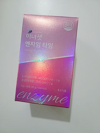이너셋 엔자임 타임 1개월분, 3gX30포X1박스 곡물발효효소 유산균 — 5점을 준 리뷰어가 2023년 3월 올린 사용 사진