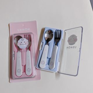 유비맘 스푼포크 케이스 세트 1+1 _컬러랜덤 발송 — 5점을 준 리뷰어가 2021년 1월 올린 사용 사진