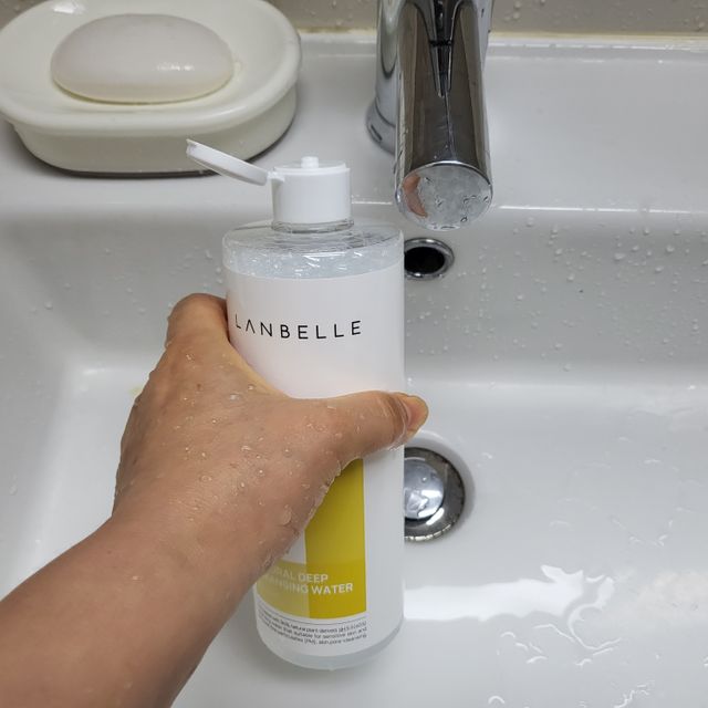 랑벨 내츄럴 딥 클렌징 워터 500ml 리뷰 사진