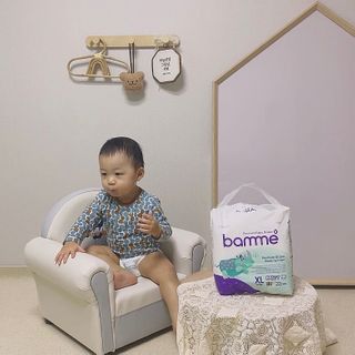 오브맘 밤 프리미엄 아기 기저귀 팬티형 밴드형 — 5점을 준 리뷰어가 2021년 1월 올린 사용 사진