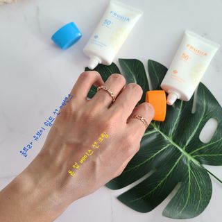 [후르디아] 혼합자차 선 에센스+톤업 선크림 2종 — 5점을 준 리뷰어가 2021년 6월 올린 사용 사진
